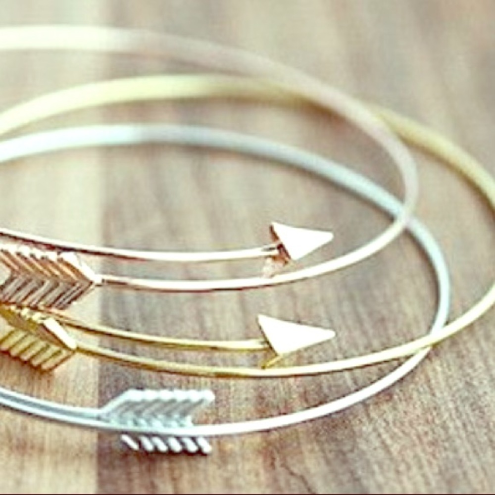 Gold arrow cuff arm bracelet